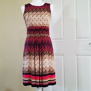 Eliza J Colorful Sleeveless Geometric Dress